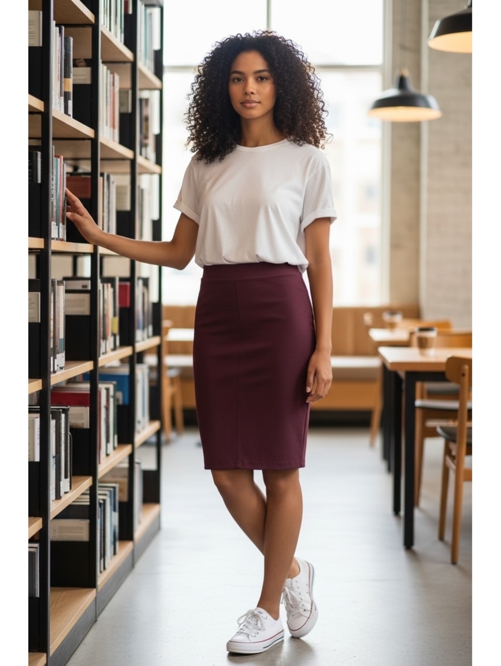 APT. 9 Women's Burgundy Pencil Skirt XL